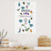 Spaß Wie man HYGGE Funny Cosy Folk Art Doodles SAY Poster (Küche)