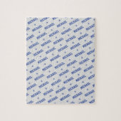 Spaß Wiederholung Name mit Sternen Blau & Grau Puzzle (Vertikal)