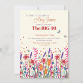 Spaß Wildblume Personalisiert Dragonfly Geburtstag Einladung (Vorderseite)