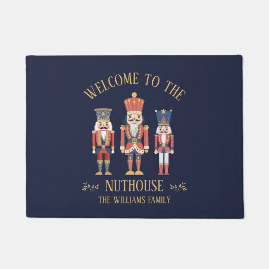 Spaß Willkommen bei Nuthouse Nutcracker Weihnachte Fußmatte (Vorderseite)
