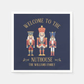 Spaß Willkommen bei Nuthouse Nutcracker Weihnachte Serviette (Vorderseite)