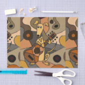 Spaß-Windhund-Hund, der Gitarren-moderne Kunst Seidenpapier (Handwerk)