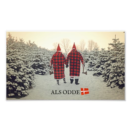 Spaß Winter als Odde/Dänemark Foto Print! (Vorne)