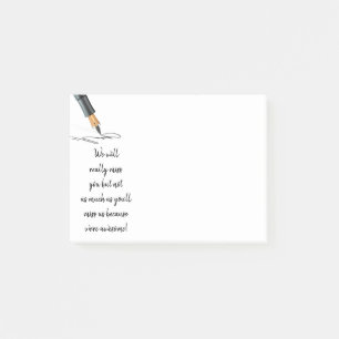 Spaß wir verpassen Sie Zitat Meme Spaß Post-it Klebezettel