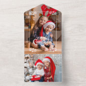 Spaß Wirble Weihnachtsbräune Frohe Weihnachten Fot All In One Einladung (Innen Boden)