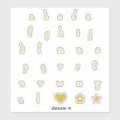 Spaß Wirbler Schriftart Alphabet Sticker Buchstabe (Blatt)