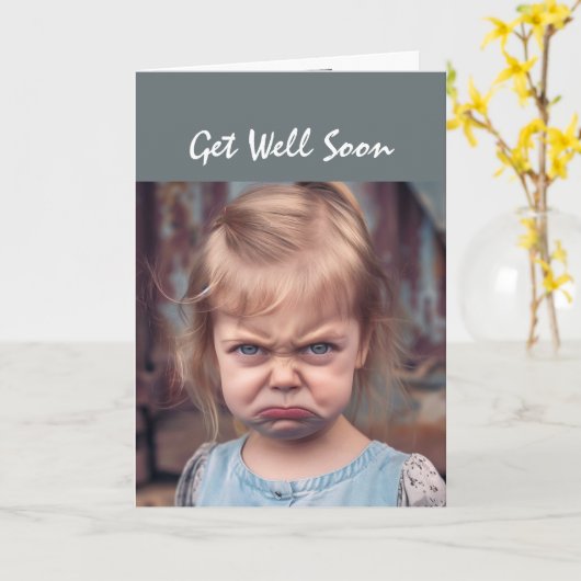 Spaß wird bald gut, nicht glücklich, dass du krank karte (Gelbe Blume)