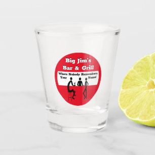 Spaß, wo sich niemand an Ihren Namen Personalisier Schnapsglas