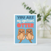 Spaß Wortpuff Du bist mein bedeutender Otter roman Postkarte (Stehend Vorderseite)