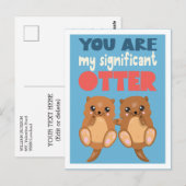 Spaß Wortpuff Du bist mein bedeutender Otter roman Postkarte (Vorne/Hinten)