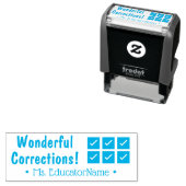 Spaß "Wunderbare Korrekturen!" Briefmarke aus Kaut Permastempel (Beispiel)