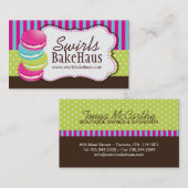 Spaß wunderliche Macarons Visitenkarten Visitenkarte (Vorne/Hinten)