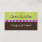 Spaß wunderliche Macarons Visitenkarten Visitenkarte (Rückseite)