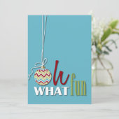 Spaß-wunderliche WeihnachtsParty Einladung (Stehend Vorderseite)