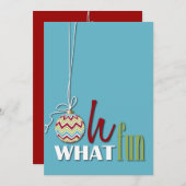 Spaß-wunderliche WeihnachtsParty Einladung (Vorne/Hinten)