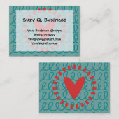 Spaß-wunderliches Gekritzel-Herz und Wirbel Visitenkarte (Vorne/Hinten)