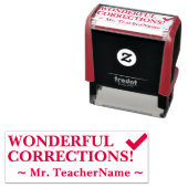 Spaß "WUNDERSCHÖNE KORREKTUREN!" Lehrerin Rubber B Permastempel (Beispiel)