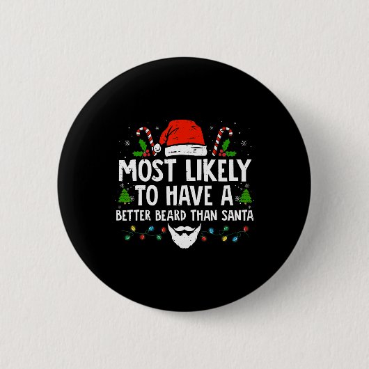 Spaß Xmas am ehesten ein besserer Bart als S Button (Vorderseite)