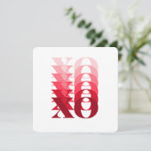 Spaß XO in Reds, Valentinstag Feiertagskarte (Stehend Vorderseite)