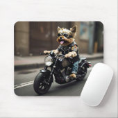 Spaß Yorkie Riding a Motorrad Mouse Pad Mousepad (Mit Mouse)