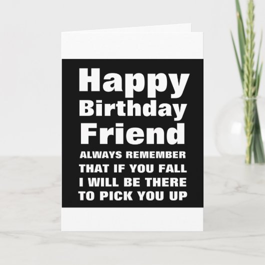 Spaß You Fall Funny Happy Birthday Friend Card Karte (Vorderseite)