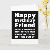 Spaß You Fall Funny Happy Birthday Friend Card Karte (Gelbe Blume)