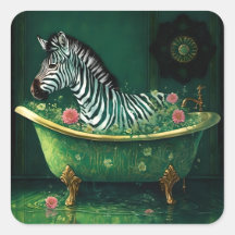 Spaß Zebra in einer Badewanne