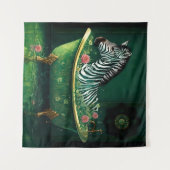 Spaß Zebra in einer Badewanne Wandteppich (Vorderseite (Horizontal))