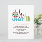 Spaß Zickzack Weihnachten Party Einladung (Stehend Vorderseite)