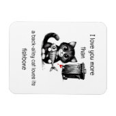 Spaß Zitat Flirt Cat Funny Valentinstag Geschenk Magnet (Horizontal)