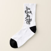 Spaß Zitat männliche Geschenke Schwarz-weiß Socken (Links - Außen)