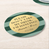 Spaß "Zitat nicht nehmen meines Getränks" für Runder Pappuntersetzer (Angewinkelt)