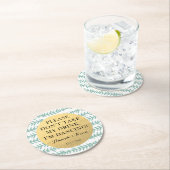 Spaß "Zitat nicht nehmen meines Getränks" für Runder Pappuntersetzer (Vor Ort)