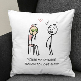 Spaß Zitat Stickman Facial Funny Valentinstag Kissen