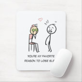 Spaß Zitat Stickman Facial Funny Valentinstag Mousepad (Mit Mouse)