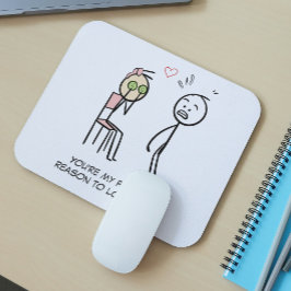 Spaß Zitat Stickman Joke Funny Valentinstag Mousepad