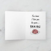 Spaß Zombievalentines Tages Feiertagskarte (Innenseite)