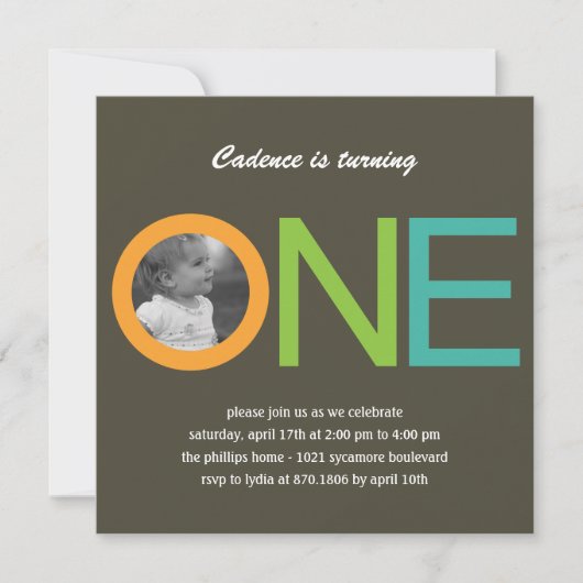 Spaß zu sein ein Foto Geburtstag Einladung - blau (Vorderseite)