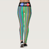 Spaß zu Weihnachten Farbenfrohe Ornamente Leggings (Rückseite)