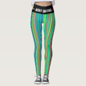 Spaß zu Weihnachten Farbenfrohe Ornamente Leggings (Vorderseite)