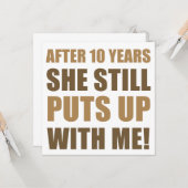 Spaß zum 10. Jubiläum für Männer Karte (Vorderseite/Rückseite Beispiel)