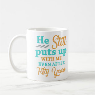 Spaß zum 50. Jahrestag der Hochzeit für Frauen Kaffeetasse