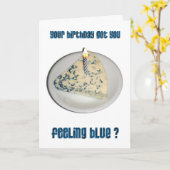 Spaß zum Geburtstag - Blaukäse Karte (Gelbe Blume)