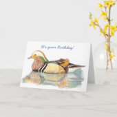 Spaß zum Geburtstag - Ente des Alten Karte (Gelbe Blume)