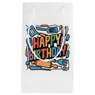 Spaß zum Geburtstag für Köche Abstrakt Kleine Geschenktüte
