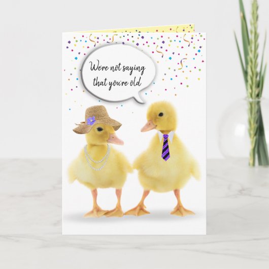 Spaß zum Geburtstag mit Ducklings Karte (Vorderseite)