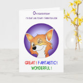 Spaß zum Geburtstag von Fuchs Karte (Gelbe Blume)