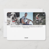 Spaß zum Rennen Autofahrer Weihnachtsfotokarte Feiertagskarte (Rückseite)