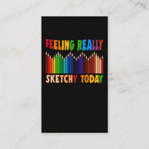 Spaß zum Zeichnen von Funny Pencil Artist Paintin Visitenkarte