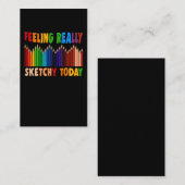 Spaß zum Zeichnen von Funny Pencil Artist Painting Visitenkarte (Vorne/Hinten)